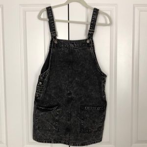 Forever 21 acid wash overall dress